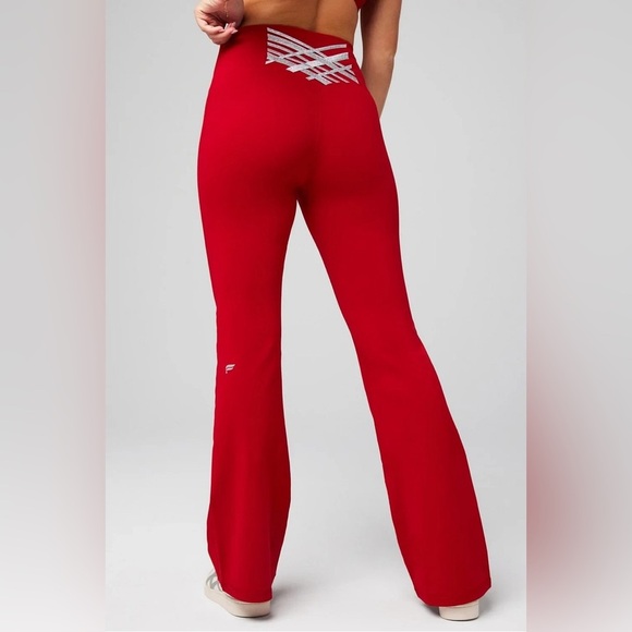 Fabletics Pants - NWT Fabletics Holly Berry & Silver Boost High Waisted Flare Pants Womens Size XL